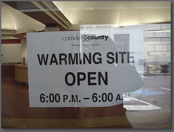 The first dedicated warming center I have ever seen