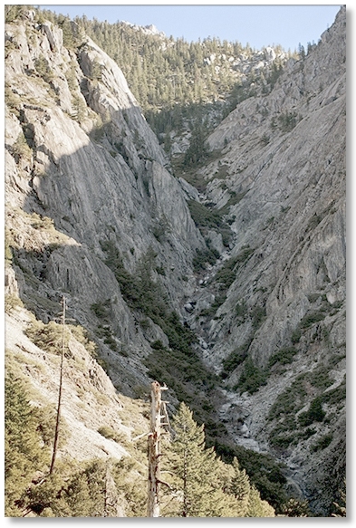 large canyon entering Disappearing Creek from the east