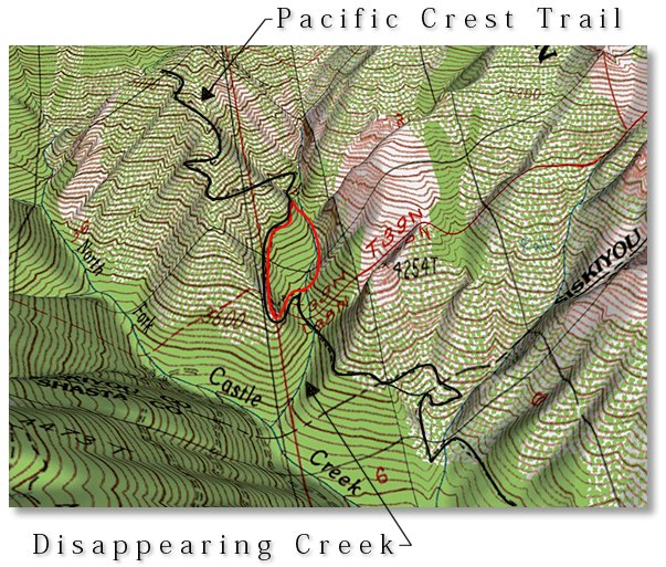 map of Disappearing Creek Loop