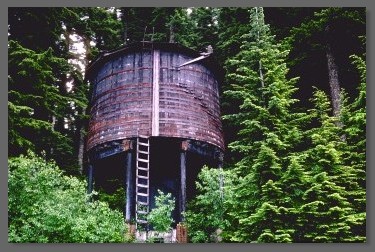 Steam-era water tank - Cruzatte, Oregon