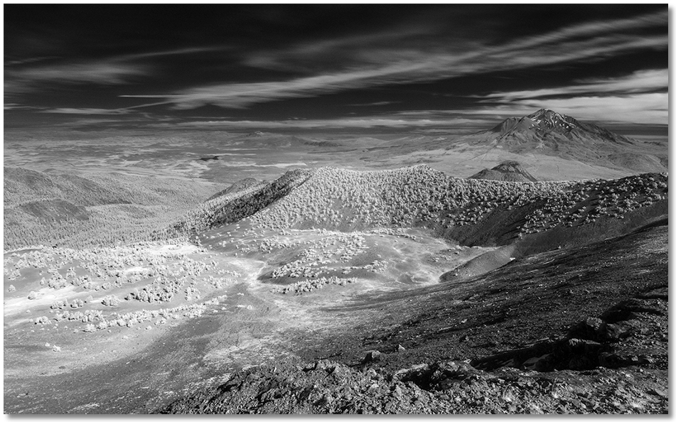 lunar-like landscape northeast of the summit of Mt. Eddy