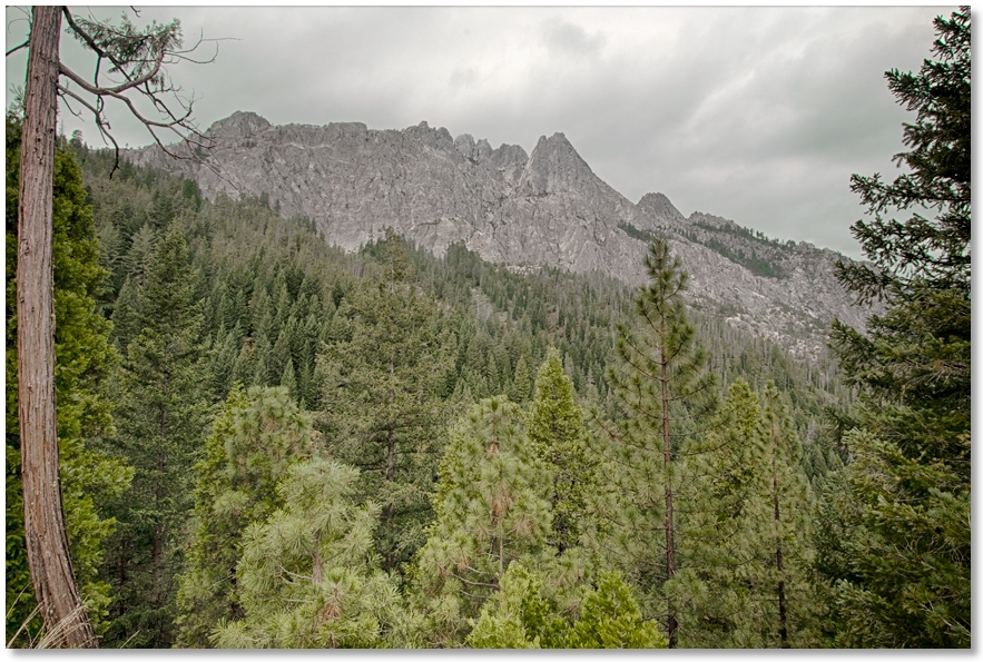 view of Crags from the Little Castle Creek drainage