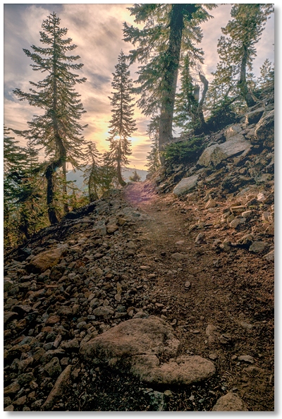 Pacific Crest Trail above Gumboot Lake