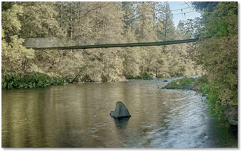 suspension bridge over the Upper Sacramento River