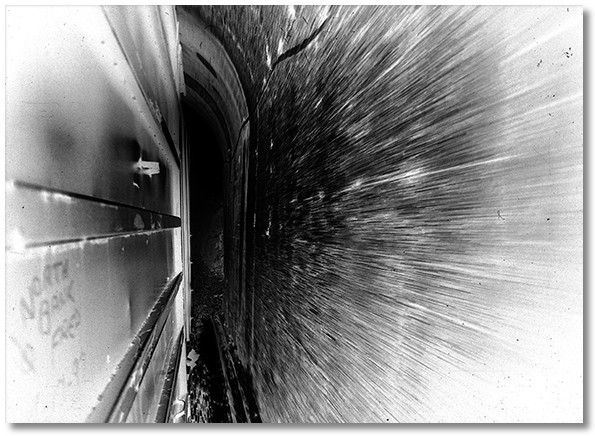 boxcar in tunnel